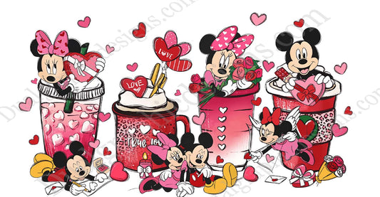 50 Valentines Adhesive Prints