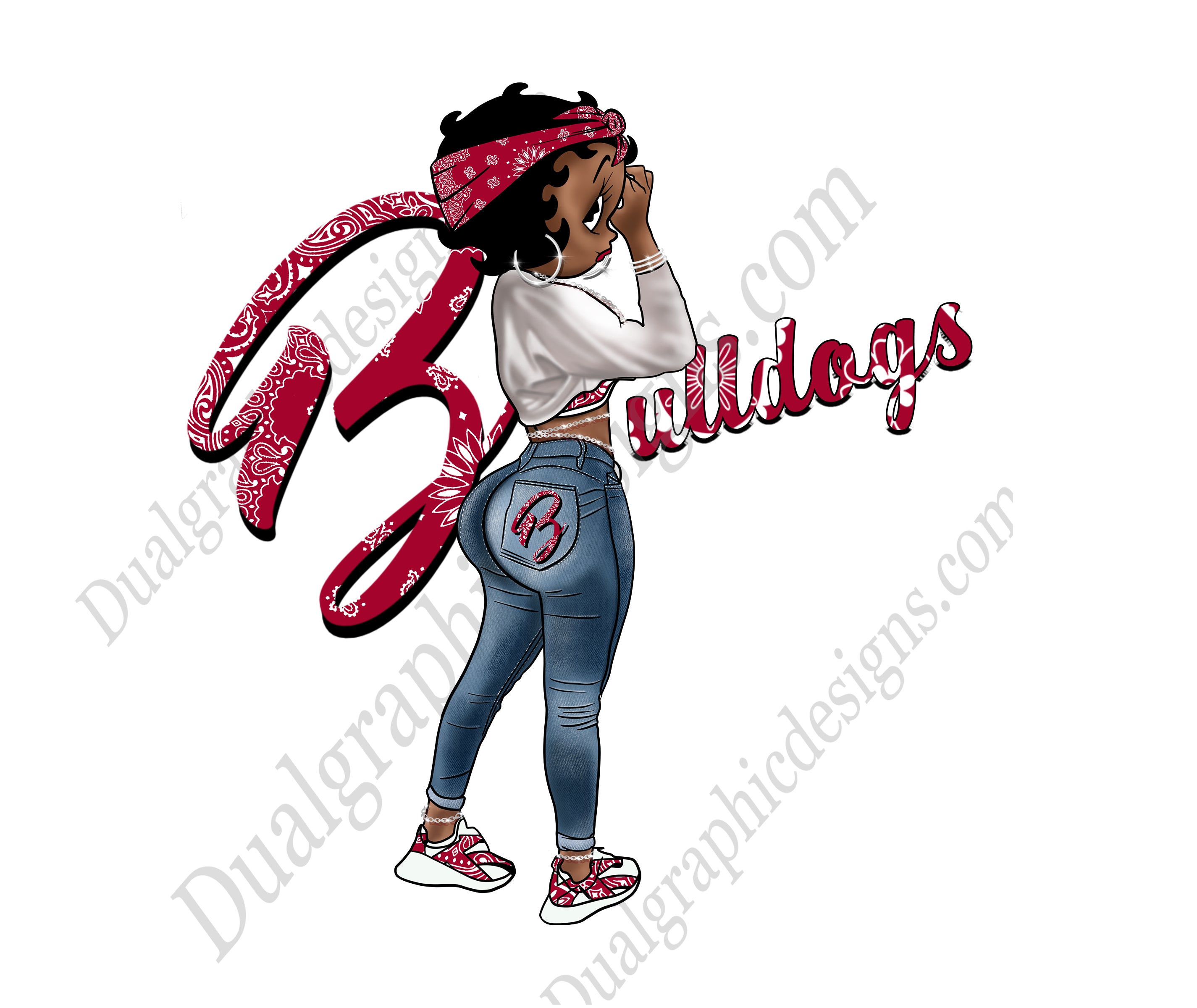 Betty Boop Football Fan Art Glitter Pack PNG Downloads 