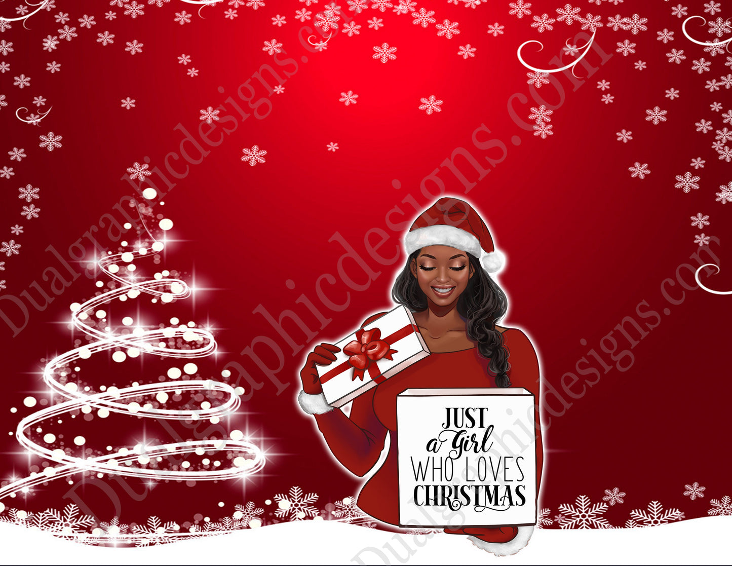 Just a Girl who loves Christmas Journal Cover/Tumbler file