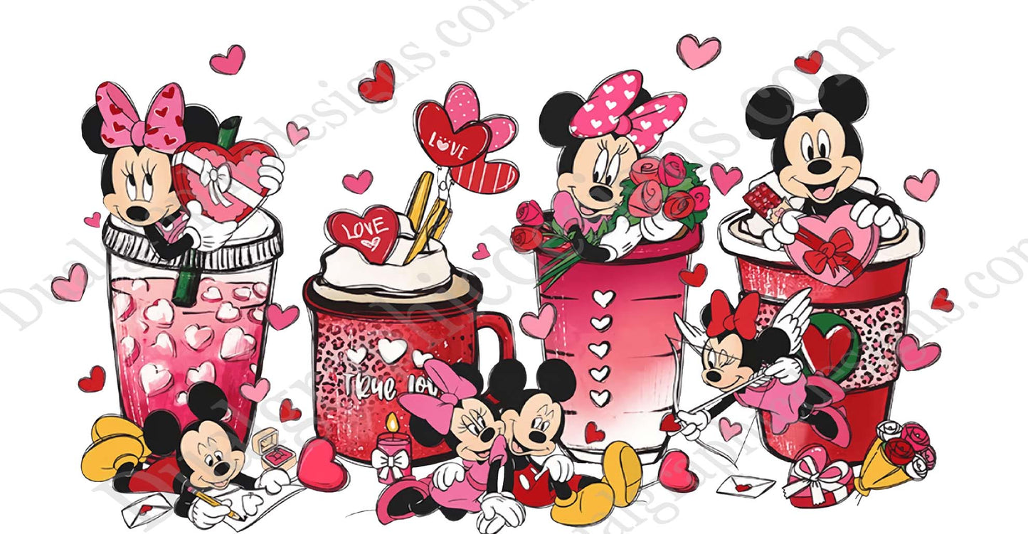 50 Valentines Adhesive Prints