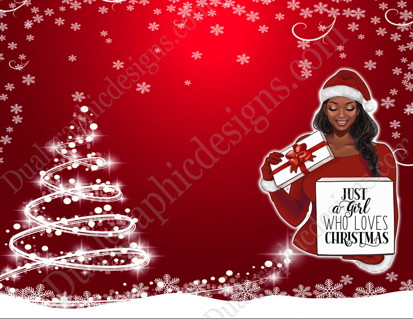 Just a Girl who loves Christmas Journal Cover/Tumbler file