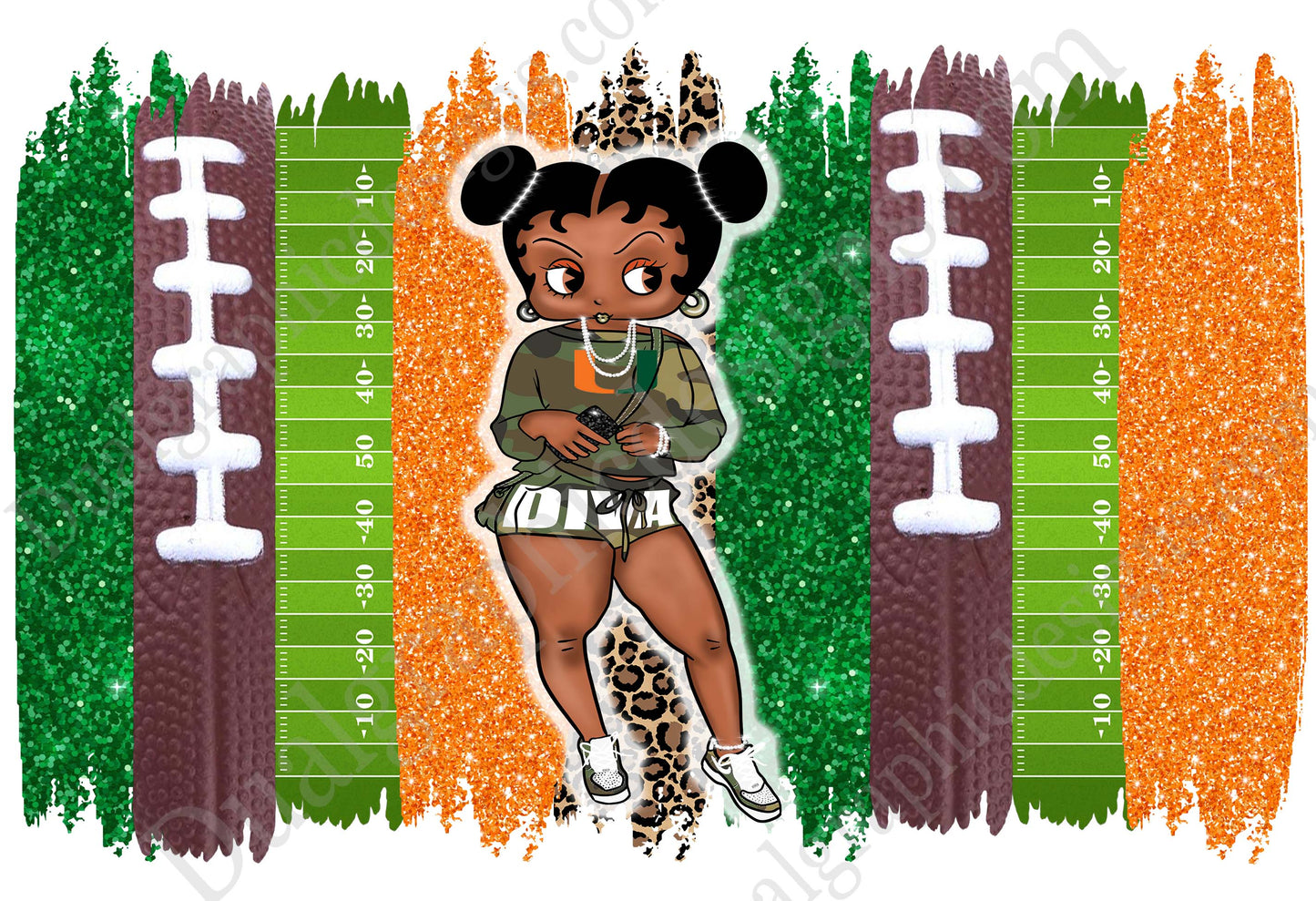 Betty Boop Football Template