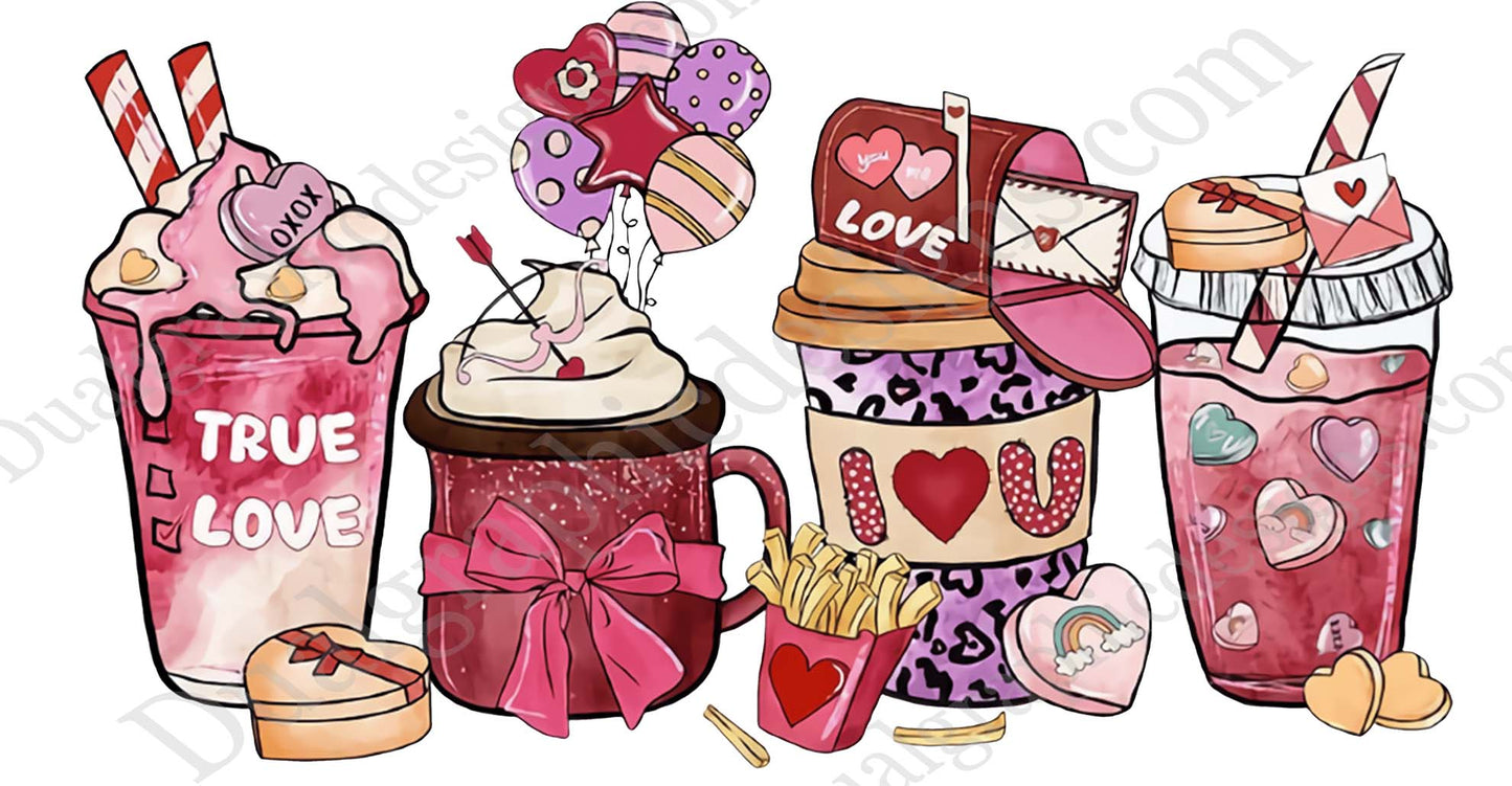 50 Valentines Adhesive Prints