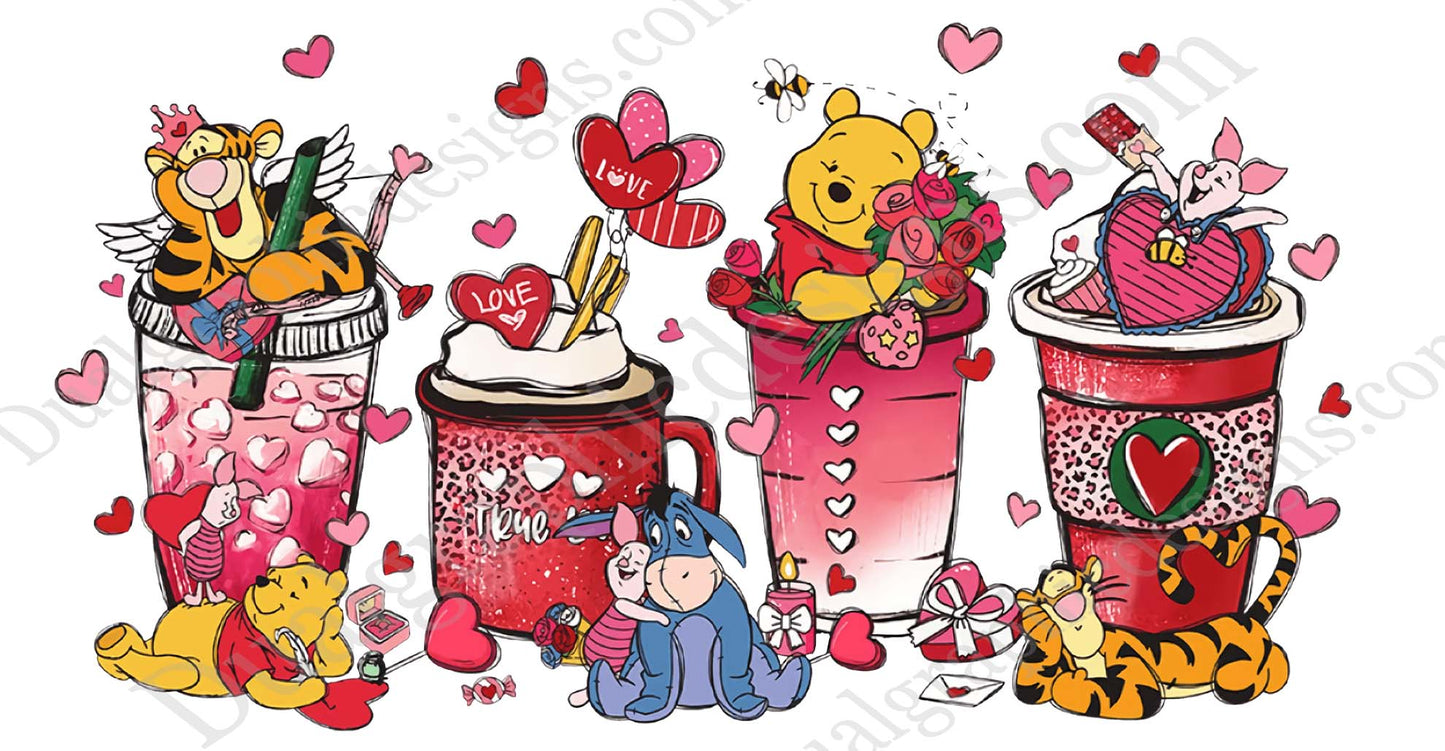 50 Valentines Adhesive Prints